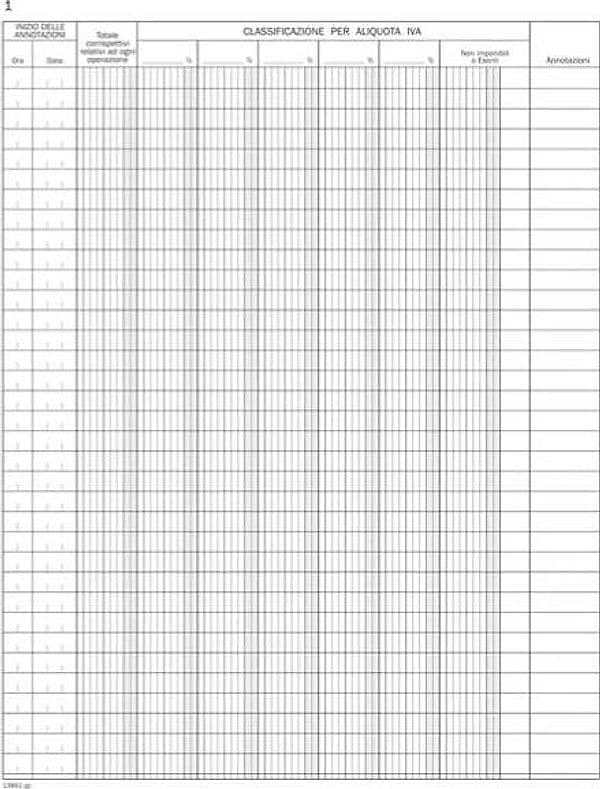 Registro corrispettivi per mancato o irregolare funzionamento - 46 pagine numerate - 31 x 24 5 cm - DU138610000 - Data Ufficio Cancelleria e prodotti per ufficio/Archivio ufficio e accessori per scrivania/Modulistica e conservazione registri/Libri e registri contabili Eurocartuccia - Pavullo, Commerciovirtuoso.it