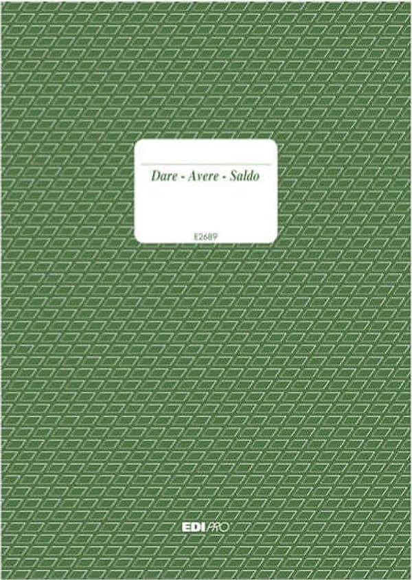Registro dare-avere-saldo - 24 x 17cm - 100 fogli - Edipro Cancelleria e prodotti per ufficio/Archivio ufficio e accessori per scrivania/Modulistica e conservazione registri/Libri e registri contabili Eurocartuccia - Pavullo, Commerciovirtuoso.it