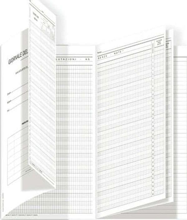 Registro del professore (1 classe) - 34 x 24 cm - DU3125PS000 - Data Ufficio Cancelleria e prodotti per ufficio/Archivio ufficio e accessori per scrivania/Modulistica e conservazione registri/Libri e registri contabili Eurocartuccia - Pavullo, Commerciovirtuoso.it