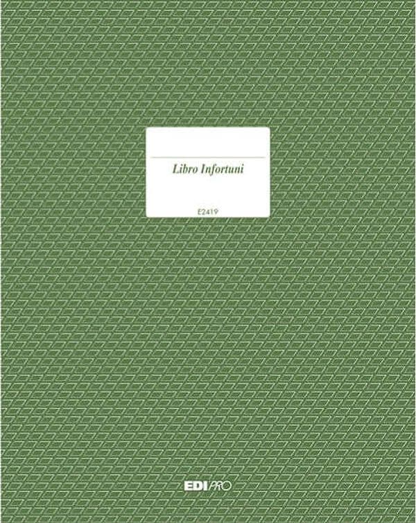 Registro infortuni - 31 x 24 5cm - 15 pagine - Edipro Cancelleria e prodotti per ufficio/Archivio ufficio e accessori per scrivania/Modulistica e conservazione registri/Libri e registri contabili Eurocartuccia - Pavullo, Commerciovirtuoso.it