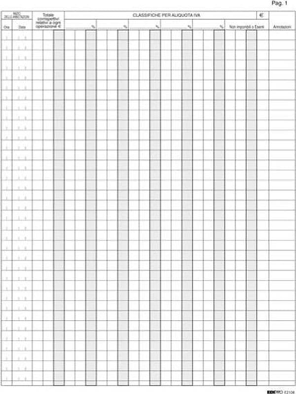 Registro Iva corrispettivi per mancato funzionamento registro cassa - 31 x 24 5cm - 46pg - pagine numerate - Edipro Cancelleria e prodotti per ufficio/Archivio ufficio e accessori per scrivania/Modulistica e conservazione registri/Libri e registri contabili Eurocartuccia - Pavullo, Commerciovirtuoso.it