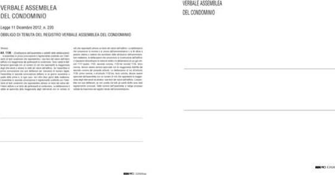 Registro verbali assemblea condominio - 31 x 24 5cm - 96 fogli - Edipro Cancelleria e prodotti per ufficio/Archivio ufficio e accessori per scrivania/Modulistica e conservazione registri/Libri e registri contabili Eurocartuccia - Pavullo, Commerciovirtuoso.it