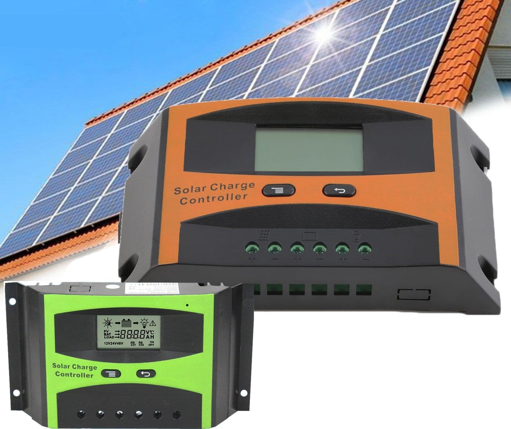 REGOLATORE DI CARICA PER PANNELLO SOLARE 12V 24V 10 20 30 40A AMPERE CONTROLLER