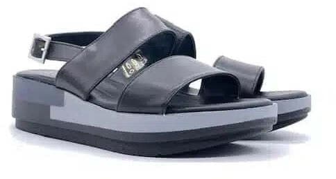 REPO Sandali in pelle nera in Sandali moda Calzature Durello - Agna, commercioVirtuoso.it