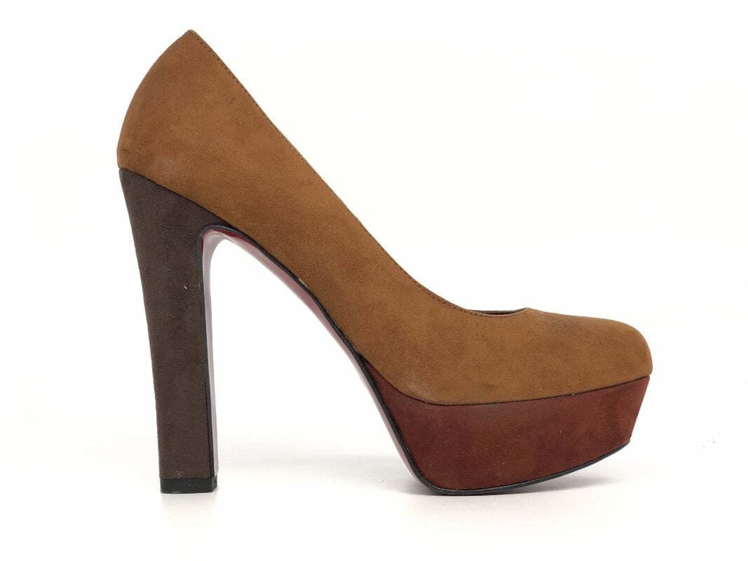 RETRO' Décollétè alto camoscio senape in Scarpe col tacco Calzature Durello - Agna, commercioVirtuoso.it