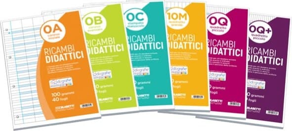 Ricambi didattici forati - A4 - 40 fogli carta 100 gr - 5 mm+ - Blasetti Cancelleria e prodotti per ufficio/Scuola e materiale didattico/Materiale scolastico/Diari quaderni e block notes Eurocartuccia - Pavullo, Commerciovirtuoso.it