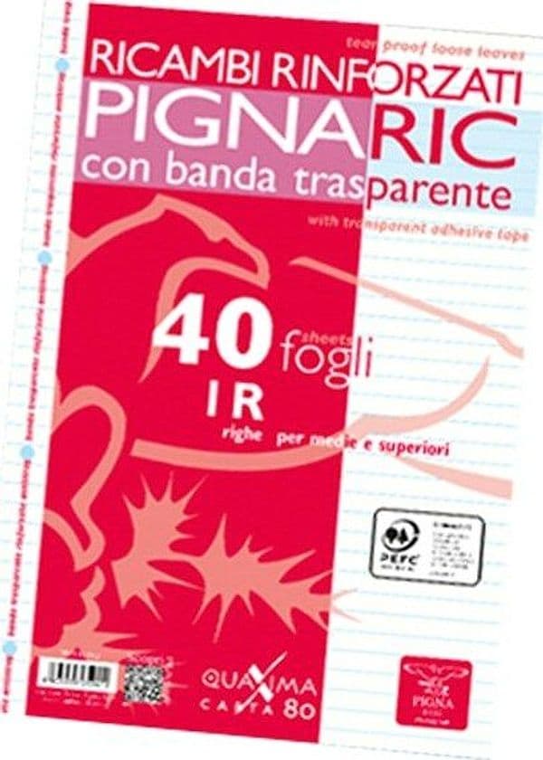 Ricambi forati rinforzati Pignaric - A4 - 1 rigo - 40 fogli - 80gr - Pigna Cancelleria e prodotti per ufficio/Scuola e materiale didattico/Materiale scolastico/Diari quaderni e block notes Eurocartuccia - Pavullo, Commerciovirtuoso.it