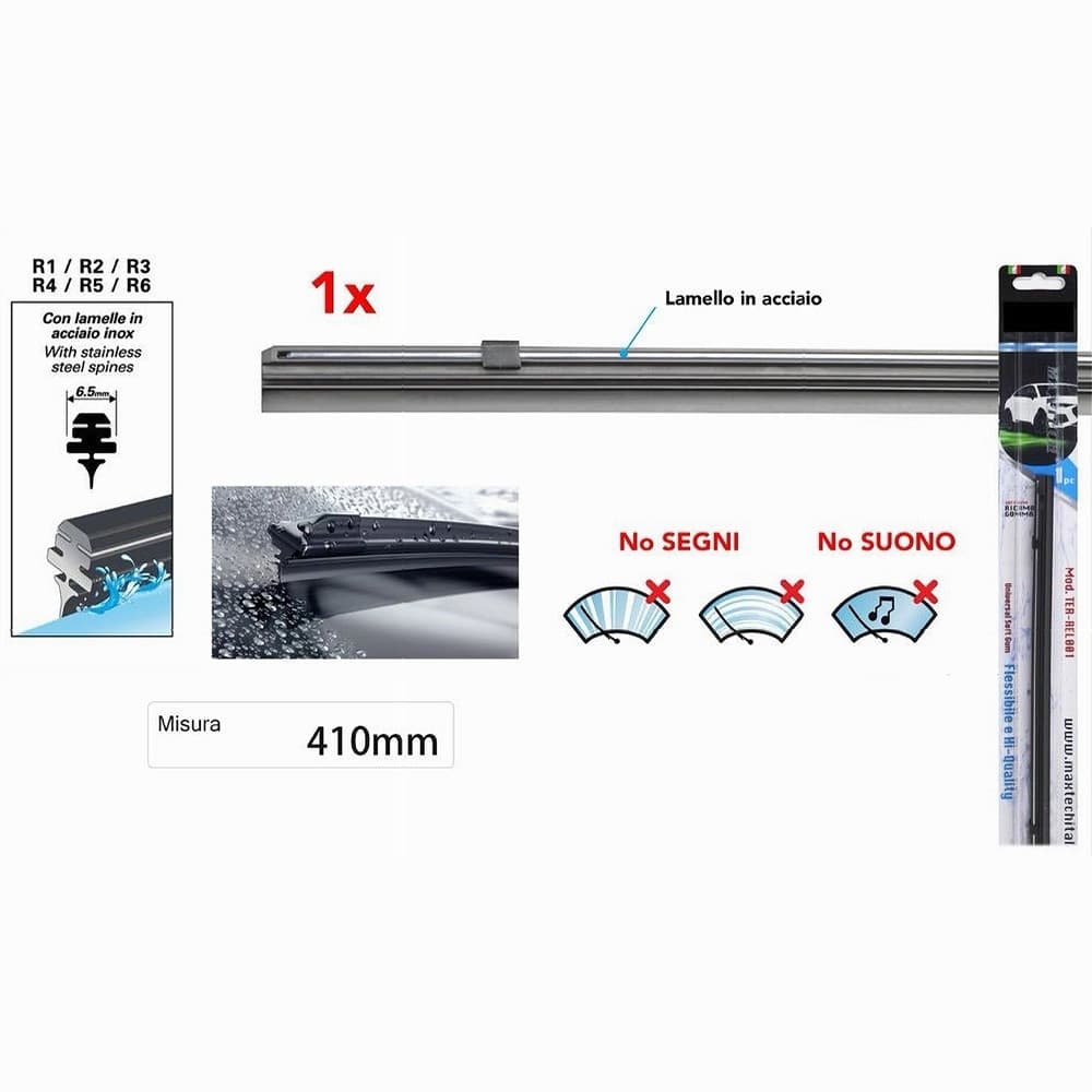 Ricambio Tergicristallo Gomma Spazzola Nero 41cm Alta Qualit? Maxtech Ter-rel003 Manutenzione Auto Trade Shop italia - Napoli, Commerciovirtuoso.it