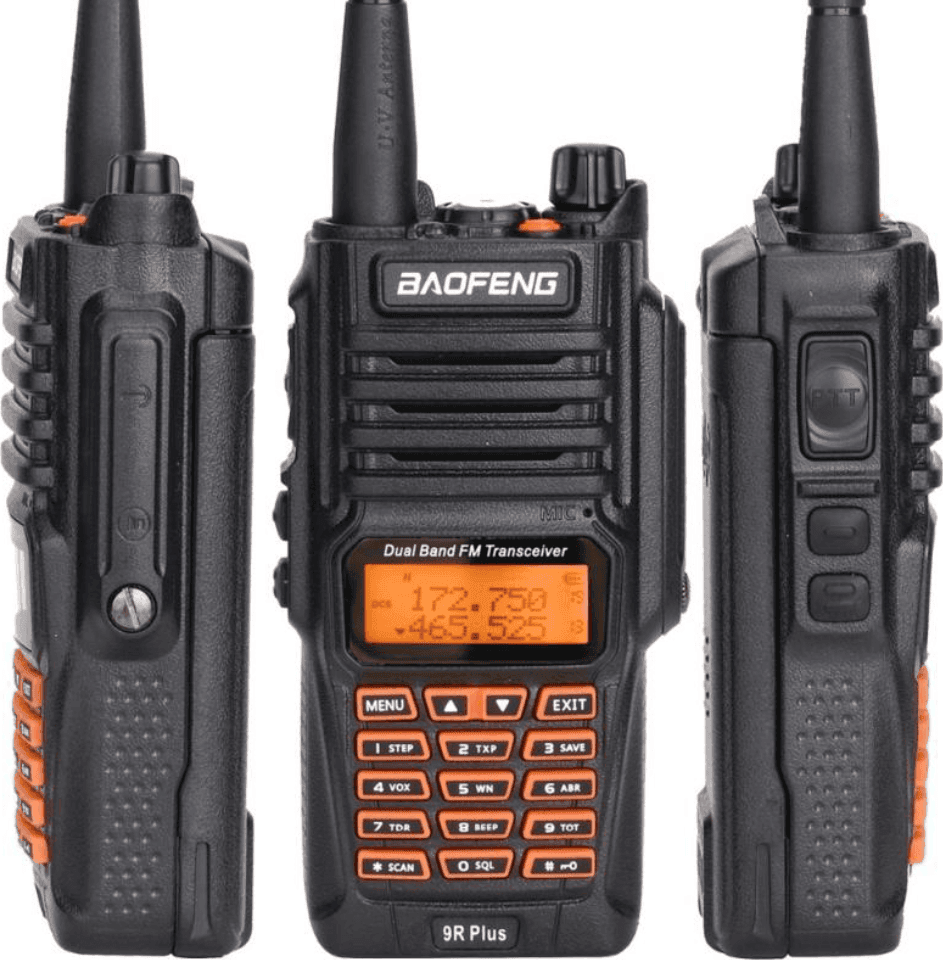 RICETRASMITTENTE BAOFENG UV-9R RADIO FM DUAL BAND WALKIE TALKIE IMPERMEABILE