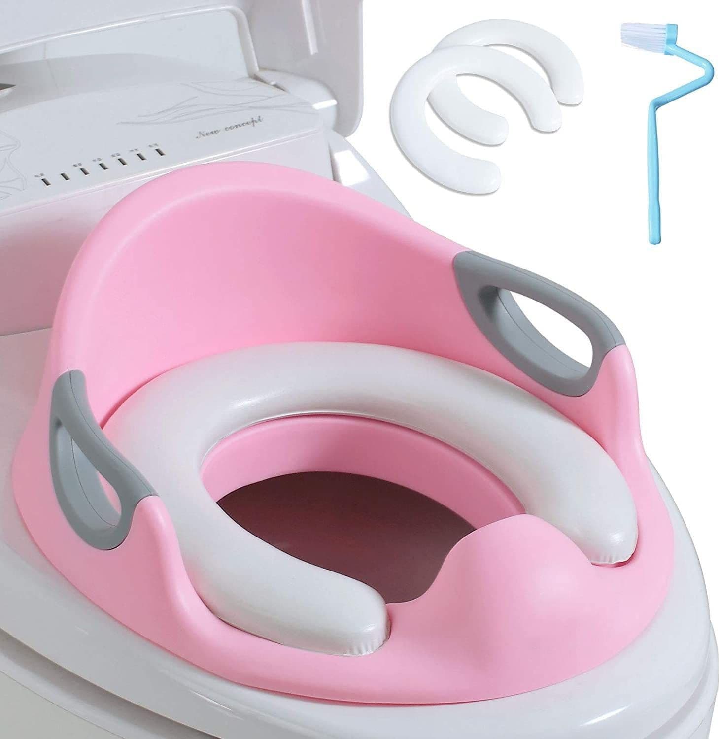 RIDUTTORE WC WATER PER BAMBINI SEDILE MORBIDO COPRIWATER COLORE ROSA BAMBINE