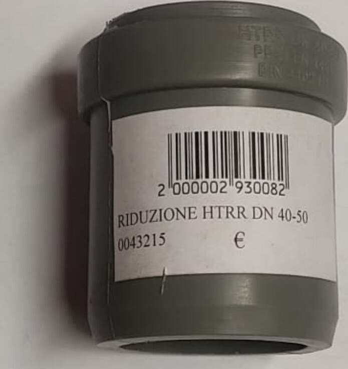 RIDUZIONE-HTRR-Ø40MM-Ø50MM---CON-GUARNIZIONE---IN-POLIPROPILENE-COLORE-GRIGIO