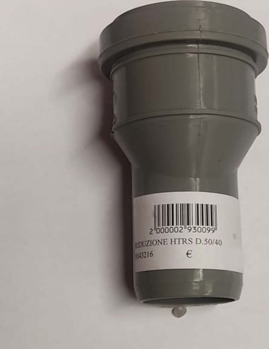 RIDUZIONE-HTRS-Ø50MM-Ø40MM---CON-GUARNIZIONE---IN-POLIPROPILENE-COLORE-GRIGIO