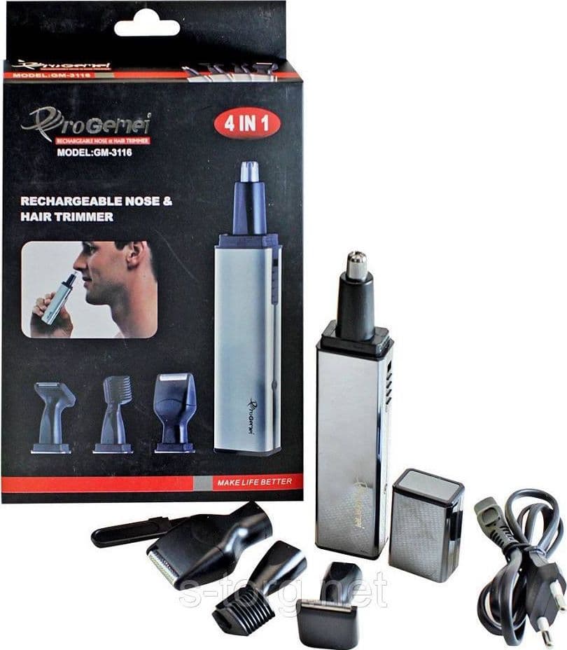 Rifinitore Gm-3116 Rasoio 4in1 Naso Orecchio Baffi Capelli Ricaricabile Cordless Salute e cura della persona/Rasatura epilazione e rimozione peli/Regolabarba tagliacapelli e rasoi per il corpo/Regolarbarba e rifinitori Trade Shop italia - Napoli, Commerciovirtuoso.it
