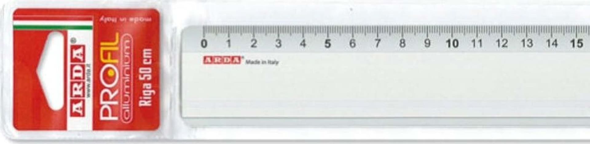 Riga Profil 18250 - 50cm - alluminio - Arda Cancelleria e prodotti per ufficio/Scuola e materiale didattico/Materiale scolastico/Righelli e squadre Eurocartuccia - Pavullo, Commerciovirtuoso.it