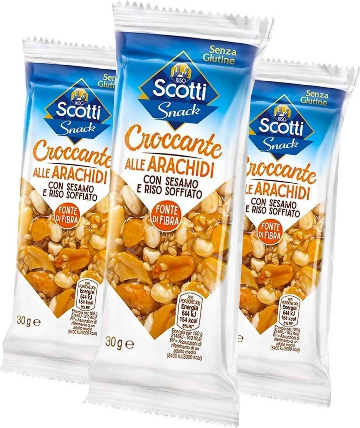Riso Scotti 24x Snack Croccante Arachidi Con Sesamo E Riso Soffiato Senza Glutine Snack 30 Gr Confezione 24 Pz Alimentari e cura della casa/Cereali e muesli/Cereali e barrette snack/Barrette ai cereali Franco Pausa Caffè - Albano Laziale, Commerciovirtuoso.it