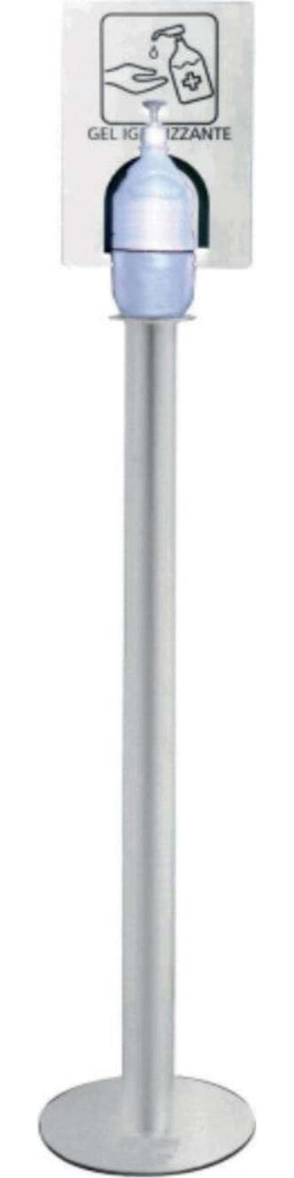 RIVIT---COLONNA-PORTA-DISPENSER-PER-GEL-DISINFETTANTE-CON-PIANTANA---1387MMx250MM---COLORE-BIANCO