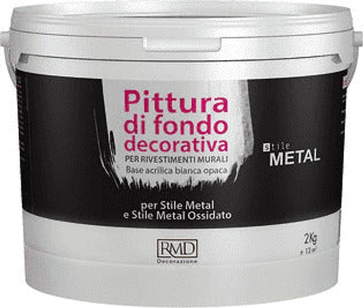 RMD-PITTURA-DI-FONDO-DECORATIVA-BASE-ACRILICA-BIANCA-OPACA-STILE-METAL-2-KG