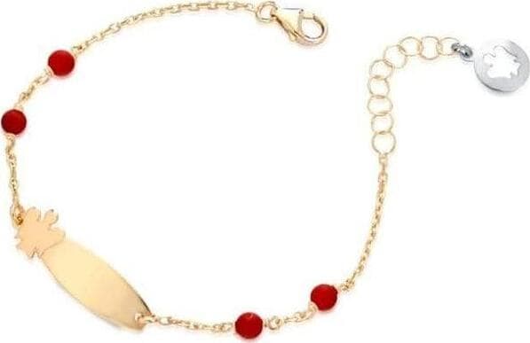 ROBERTO-GIANNOTTI-BRACCIALE-BIMBA-O-BIMBO-IN-ORO-CON-TARGHETTA-ANGELO-E-CORALLI-ROSSI