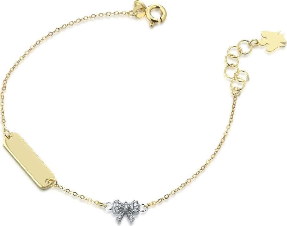 ROBERTO-GIANNOTTI--BRACCIALE-YOUNG-CON-TARGHETTA,-ANGELO-IN-ORO-GIALLO-E-FIOCCO
