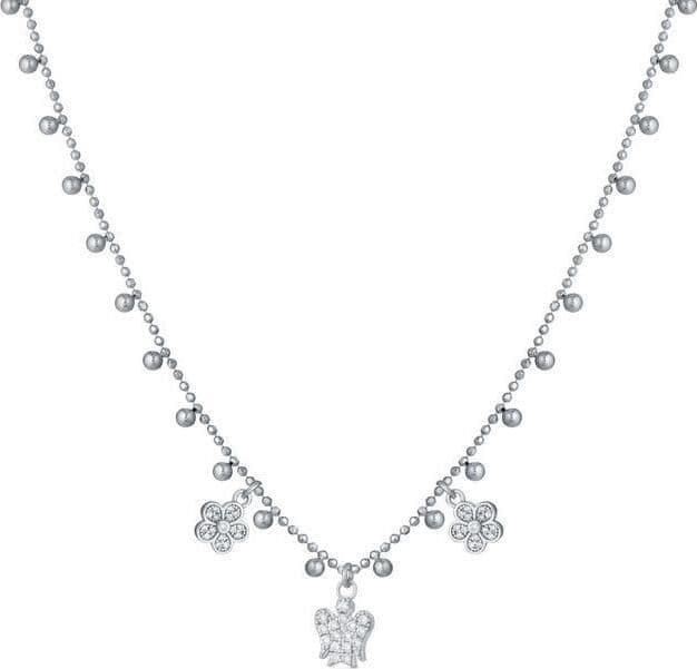 ROBERTO-GIANNOTTI-COLLANA-CON-ANGELO-E-FIORI-CHARMS-IN-ARGENTO-E-ZIRCONI