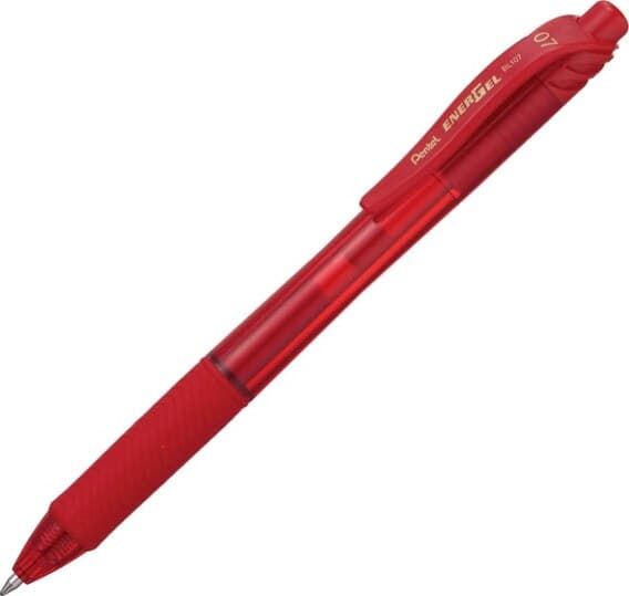 Roller a scatto Energel X BL107 - punta 0 7mm - rosso - Pentel Cancelleria e prodotti per ufficio/Penne matite scrittura e correzione/Penne e ricariche/Penne roller a inchiostro gel Eurocartuccia - Pavullo, Commerciovirtuoso.it