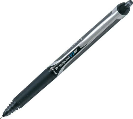 Roller a scatto Hi Tecpoint V7 RT - punta 0 7mm - nero - Pilot Cancelleria e prodotti per ufficio/Penne matite scrittura e correzione/Penne e ricariche/Penne roller a inchiostro gel Eurocartuccia - Pavullo, Commerciovirtuoso.it