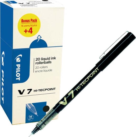 Roller con cappuccio Hi Tecpoint V7 - punta 0 7mm - nero - Pilot - conf. 16 + 4 pezzi Cancelleria e prodotti per ufficio/Penne matite scrittura e correzione/Penne e ricariche/Penne roller a inchiostro gel Eurocartuccia - Pavullo, Commerciovirtuoso.it