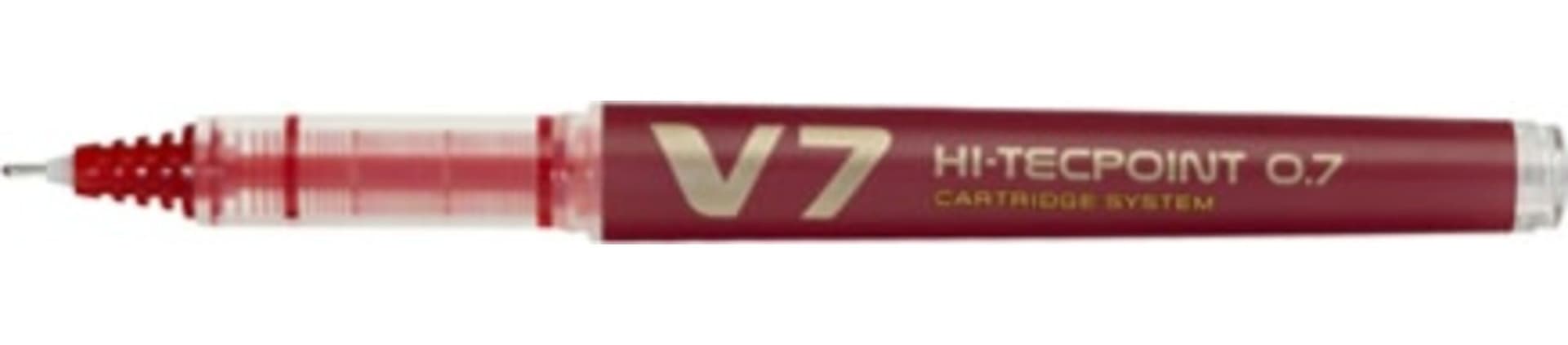 Roller Hi Tecpoint V7 ricaricabile Begreen con cappuccio - punta 0 70mm - rosso - Pilot Cancelleria e prodotti per ufficio/Penne matite scrittura e correzione/Penne e ricariche/Penne roller a inchiostro gel Eurocartuccia - Pavullo, Commerciovirtuoso.it