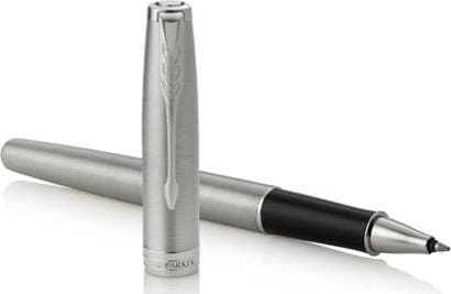 Roller Sonnet Stainless Steel - punta M - Parker Cancelleria e prodotti per ufficio/Penne matite scrittura e correzione/Matite/Portamine Eurocartuccia - Pavullo, Commerciovirtuoso.it