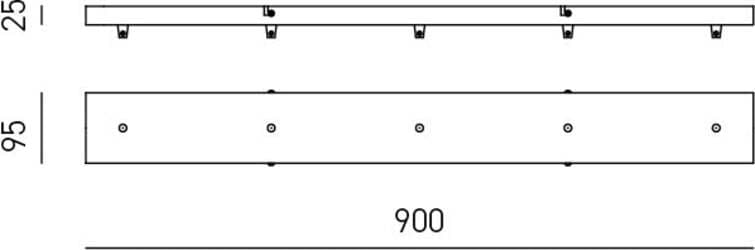 Rosone-Rettangolare-Per-Serie-Flash-Flip-Flute-In-Metallo-Rame-5-Fori