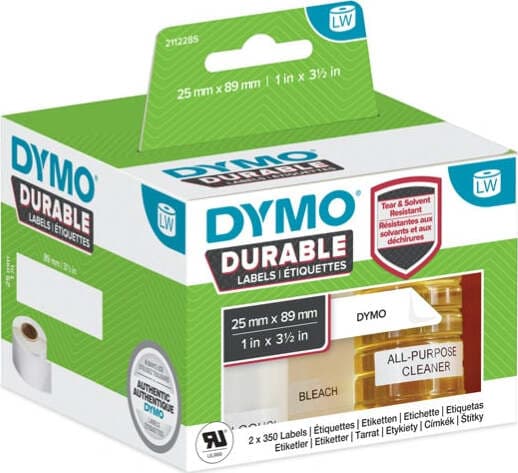 Rotolo 350 etichette LW Durable Industrial - 1933081 - 25 x 89 mm - carta - bianco - Dymo - conf. 2 rotoli Cancelleria e prodotti per ufficio/Elettronica per ufficio/Accessori/Accessori per etichettatrici Eurocartuccia - Pavullo, Commerciovirtuoso.it