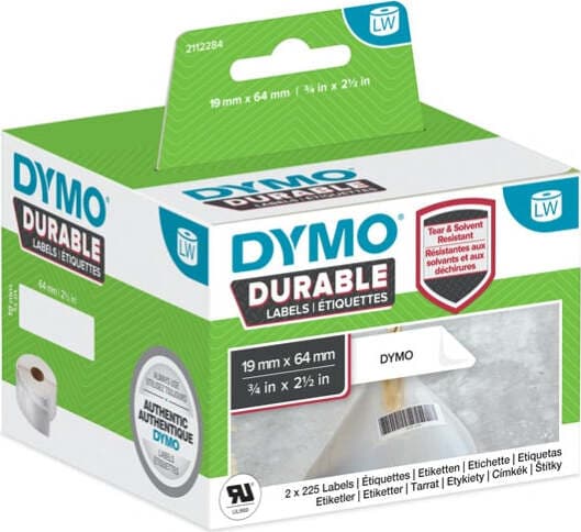 Rotolo 450 etichette LW Durable Industrial - 1933085 - 19 x 64 mm - carta - bianco - Dymo - conf. 2 rotoli Cancelleria e prodotti per ufficio/Elettronica per ufficio/Accessori/Accessori per etichettatrici Eurocartuccia - Pavullo, Commerciovirtuoso.it