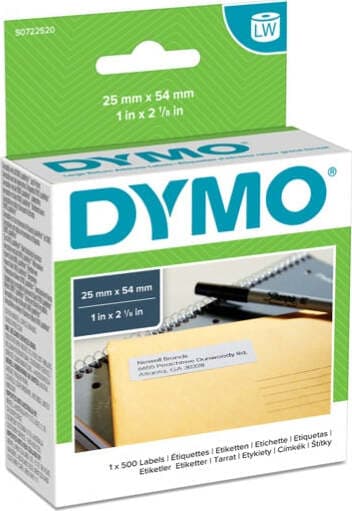 Rotolo 500 etichette LW 113520 - 25x54 mm - per indirizzi - bianco - Dymo Cancelleria e prodotti per ufficio/Elettronica per ufficio/Accessori/Accessori per etichettatrici Eurocartuccia - Pavullo, Commerciovirtuoso.it