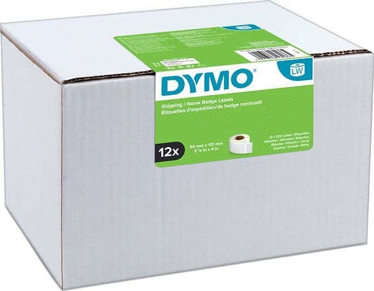 Rotolo etichette Spedizione-Badge - 54 x 101 mm - bianco - 220 etichette - rotolo - Dymo - value pack 12 pezzi Cancelleria e prodotti per ufficio/Elettronica per ufficio/Accessori/Accessori per etichettatrici Eurocartuccia - Pavullo, Commerciovirtuoso.it