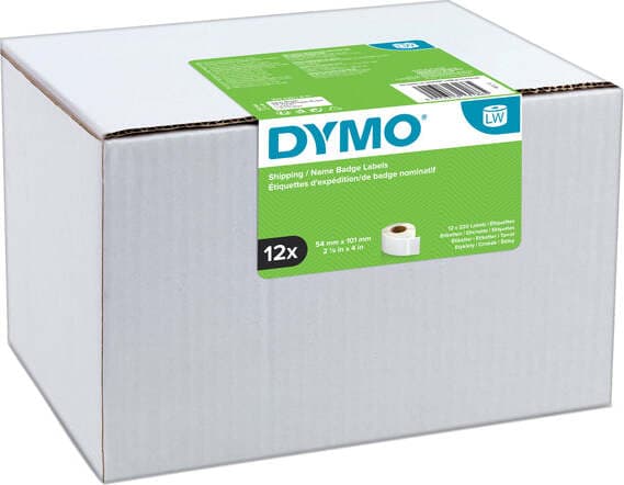 Rotolo etichette Spedizione-Badge - 54 x 101 mm - bianco - 220 etichette - rotolo - Dymo - value pack 12 pezzi Cancelleria e prodotti per ufficio/Elettronica per ufficio/Accessori/Accessori per etichettatrici Eurocartuccia - Pavullo, Commerciovirtuoso.it