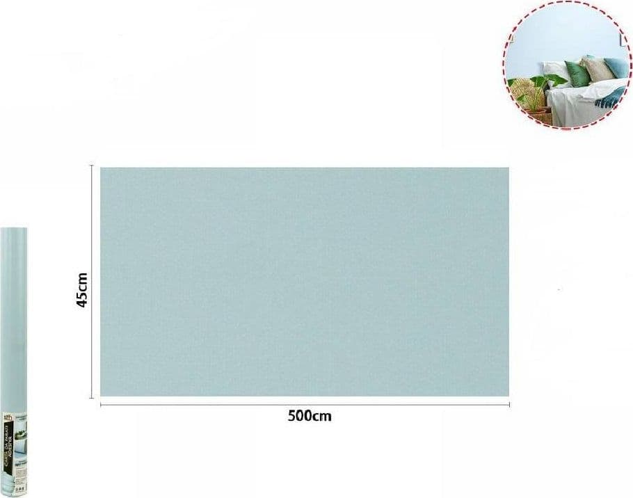 ROTOLO PELLICOLA ADESIVA AZZURRO CHIARO 45CM X 5MT MOBILI CARTA DA PARATI 71121