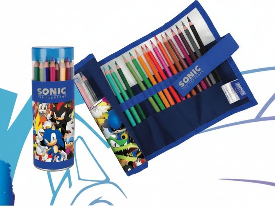 Rotolo Sonic Astuccio Con Colori Cancelleria e prodotti per ufficio/Scuola e materiale didattico/Materiale scolastico/Cartelle e zaini per la scuola/Astucci Cartoleria Deja Vu - Crotone, Commerciovirtuoso.it