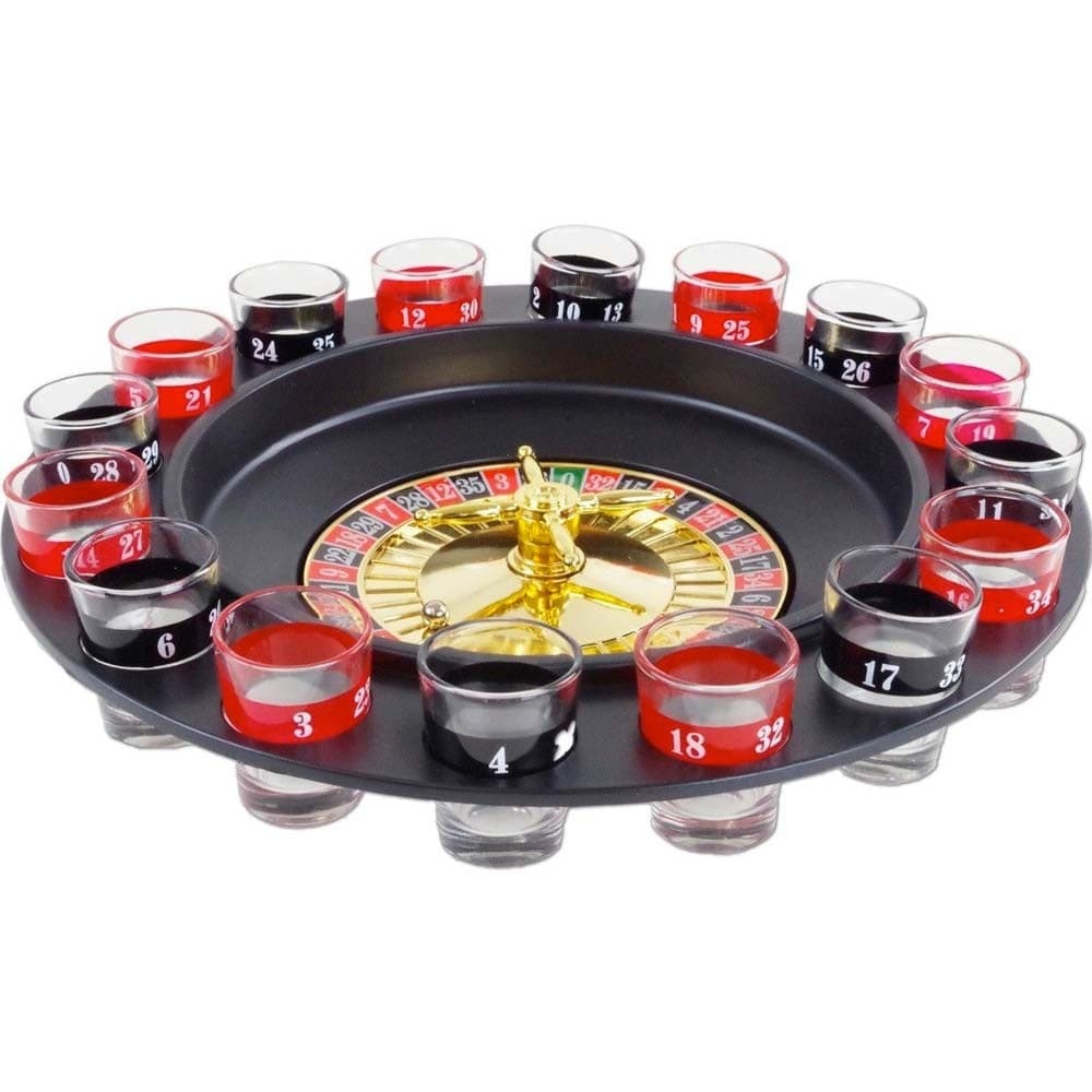 ROULETTE ALCOLICA GIOCO TAVOLO GIREVOLE GIOCO D'AZZARDO LIQUORE 16 BICCHIERINI Trade Shop italia - Napoli, Commerciovirtuoso.it