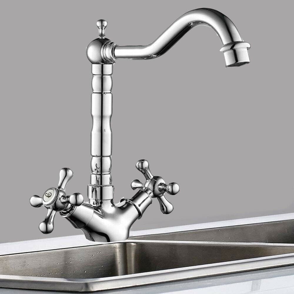 Rubinetto Cucina Lavabo Doppio Comando Monoforo Ottone Cromato Lucido Miscelatore Casa, arredamento e bricolage > Cucina > Rubinetti Cucina Trade Shop italia - Napoli, Commerciovirtuoso.it