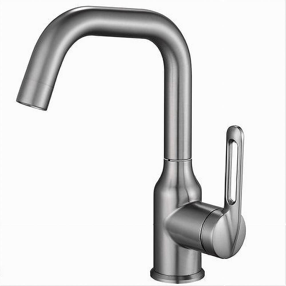 RUBINETTO CUCINA MONOCOMANDO MISCELATORE GIREVOLE LAVELLO SATINATO SILVER 87259 in Rubinetti per lavelli da cucina Trade Shop italia - Napoli, commercioVirtuoso.it