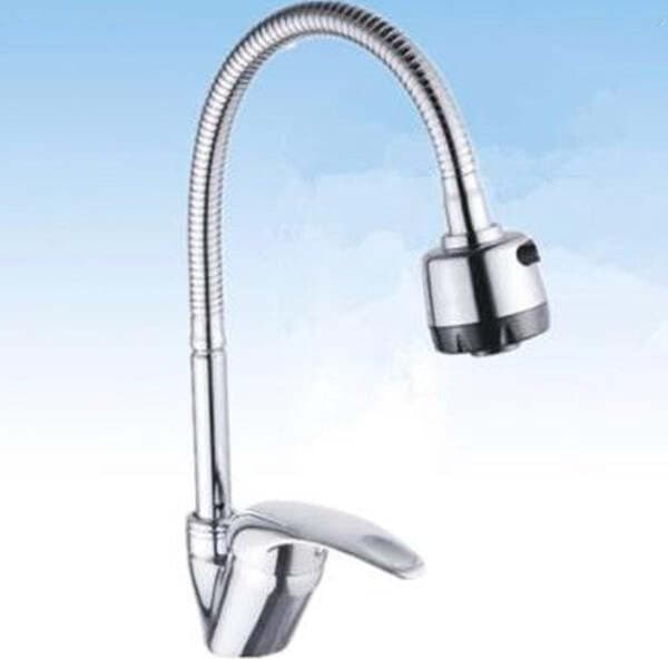 RUBINETTO MISCELATORE CASA CUCINA ORIENTABILE DOPPIO GETTO CROMATO JH-8095W