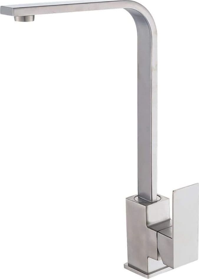 Rubinetto-Monocomando-Lavello-Cucina-Tubo-Canna-Alta-Lunga-Quadrata-Sail-Cube
