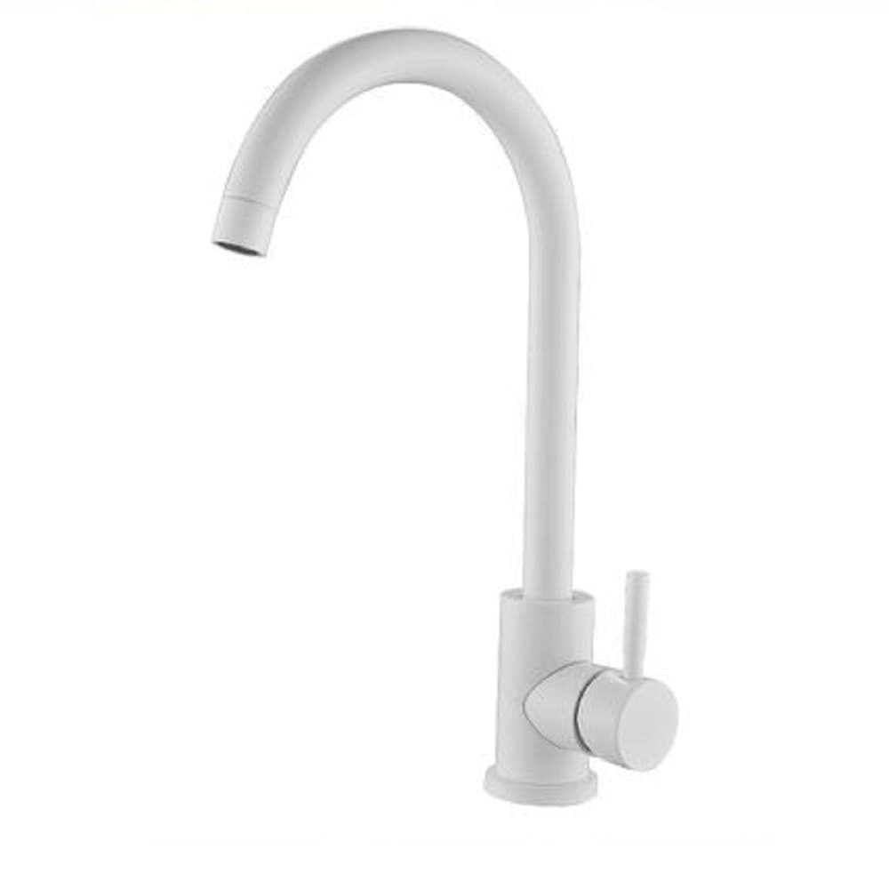 Rubinetto Per Lavello Cucina A Canna Alta Bianco Miscelatore Per Lavandino 79830 Fai da te/Attrezzature per cucine e bagni/Impianti per la cucina/Rubinetti da cucina/Rubinetti per lavelli da cucina Trade Shop italia - Napoli, Commerciovirtuoso.it