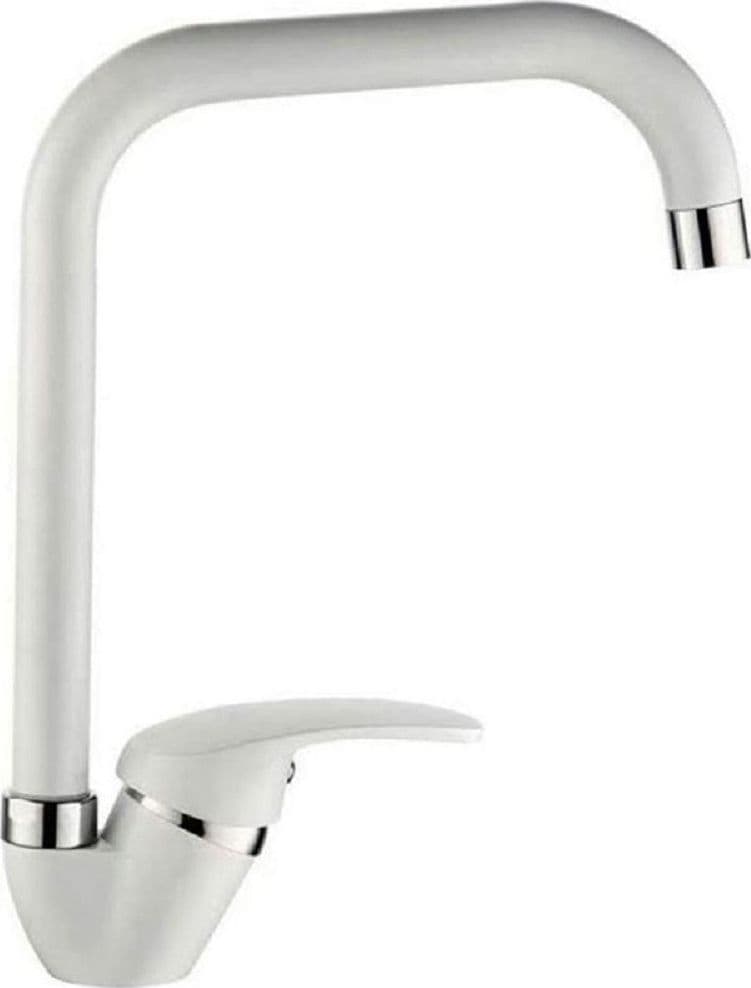 Rubinetto Per Lavello Da Cucina A Canna Alta Quadrato Miscelatore Bianco 52946 Fai da te/Attrezzature per cucine e bagni/Impianti per la cucina/Rubinetti da cucina/Rubinetti per lavelli da cucina Trade Shop italia - Napoli, Commerciovirtuoso.it