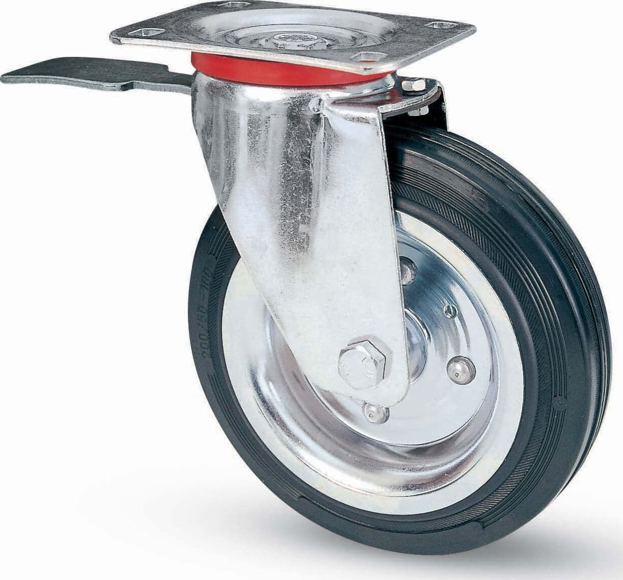 Ruota Industriale 80-Bis Con Piastra Girevole E Con Freno D 100x30 Mm Ruota Cuscinetto a Rulli Max 70 Kg Fai da te/Prodotti per la costruzione/Prodotti per il trasporto materiali/Rotelle industriali/Rotelle piatte Ferus - Montoro, Commerciovirtuoso.it