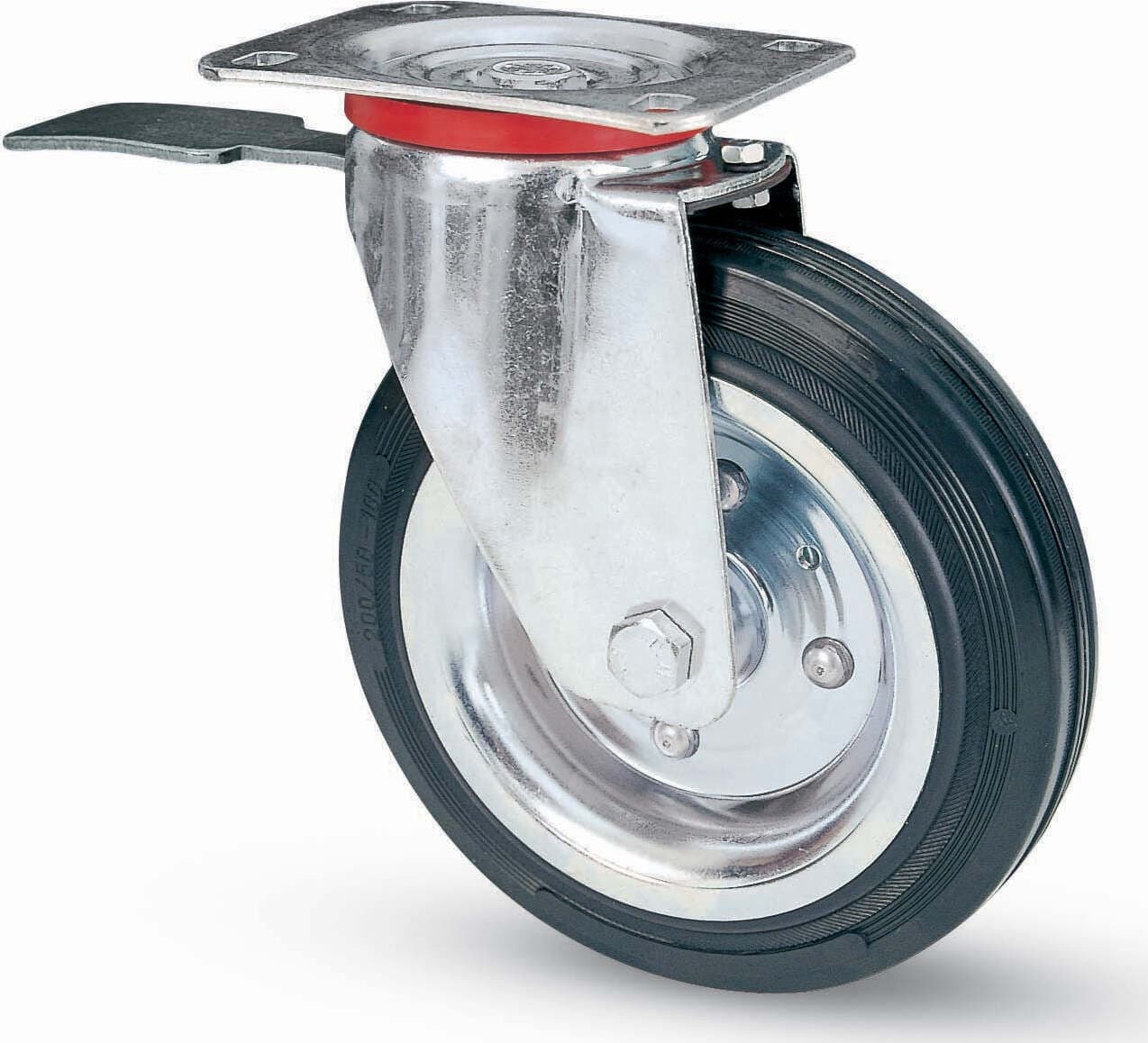 Ruota Industriale 80-Bis Con Piastra Girevole E Con Freno D 100x30 Mm Ruota Cuscinetto a Rulli Max 70 Kg Fai da te/Prodotti per la costruzione/Prodotti per il trasporto materiali/Rotelle industriali/Rotelle piatte Ferus - Montoro, Commerciovirtuoso.it