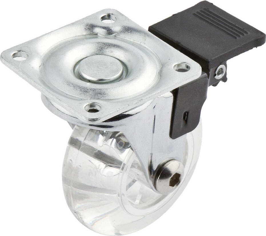 RUOTA-PER-MOBILI-TRASPARENTE-CON-FRENO-ø-50-Serviceit