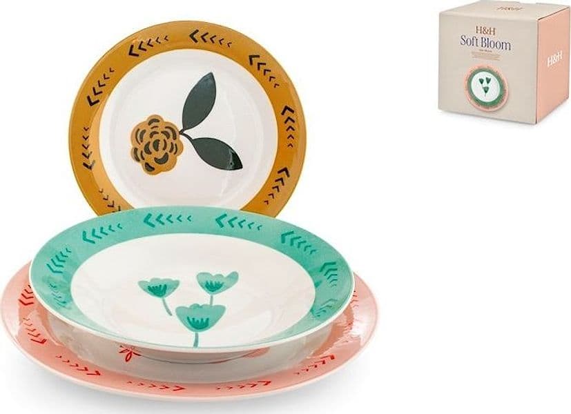 Servizio 18 pezzi tavola soft bloom in porcellana decorataH&H in Autocategorizzazione Più Di Più Ideas - Casalnuovo di Napoli, commercioVirtuoso.it
