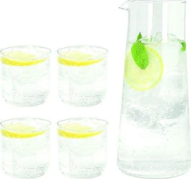 Caraffa 1,5 L + 4 Bicchieri 330 cc in vetro borosilicato trasparente in Autocategorizzazione Più Di Più Ideas - Casalnuovo di Napoli, commercioVirtuoso.it