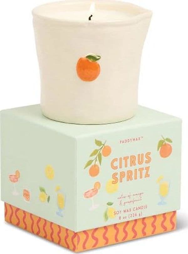 Candela in ceramica con decorazioni a rilievo arancioni Bistro da 226 g (8 oz) - Citrus Spritz in Autocategorizzazione Più Di Più Ideas - Casalnuovo di Napoli, commercioVirtuoso.it
